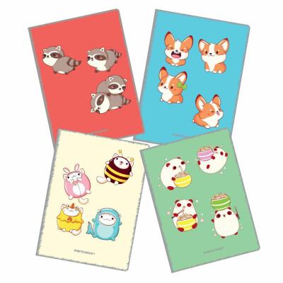 Opakowanie Zeszyt A4 32k.linia cienka kolorowa PP Kawaii 1szt.mix