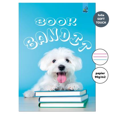 Opakowanie Zeszyt A4 32k.w 3 linie kolor Pies Bandit  90g