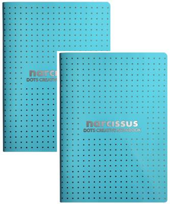 Opakowanie Zeszyt A4 48k kropki Narcissus błękitny 2 sztuki