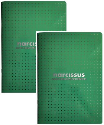 Opakowanie Zeszyt A4 48k kropki Narcissus zielony 2 sztuki
