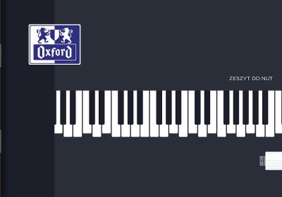 Opakowanie Zeszyt A5 16k. Oxford do nut pięciolinia