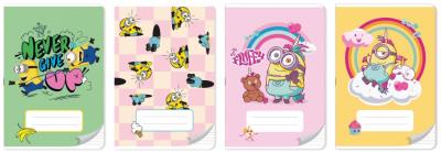 Opakowanie Zeszyt A5/32K Kolorowe trzy linie Minionki (10szt)