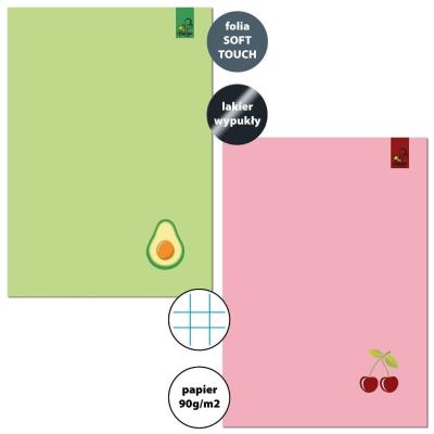 Opakowanie Zeszyt A5/32K kratka 90g Awokado Wiśnia (10szt)