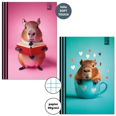 Zeszyt A5/32K kratka 90g Kapibara (10szt). Wydawca: Bee-bee. SmakLiter.pl Opakowanie Zeszyt A5/32K kratka 90g Kapibara (10szt)