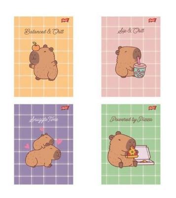 Opakowanie Zeszyt A5/32k linia kolorowa Capybara Mood (15szt)