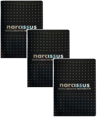 Opakowanie Zeszyt A5 56k kropki Narcissus czarny 3 sztuki