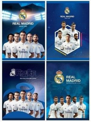 Opakowanie Zeszyt A5/60k kratka Real Madrid (10szt) ASTRA
