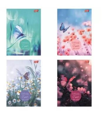 Opakowanie Zeszyt A5/96k kratka Butterfly Meadow (10szt)