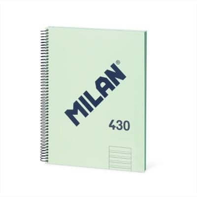Opakowanie Zeszyt na spirali A4/80K 2linia zielony MILAN