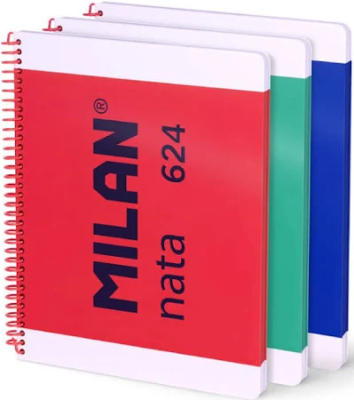 Zeszyt na spirali A4/80K gładki 1918 mix (3szt). Wydawca: MILAN. SmakLiter.pl Opakowanie Zeszyt na spirali A4/80K gładki 1918 mix (3szt)