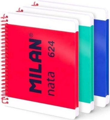 Zeszyt na spirali A5/80K gładki 1918 mix (3szt). Wydawca: MILAN. SmakLiter.pl Opakowanie Zeszyt na spirali A5/80K gładki 1918 mix (3szt)