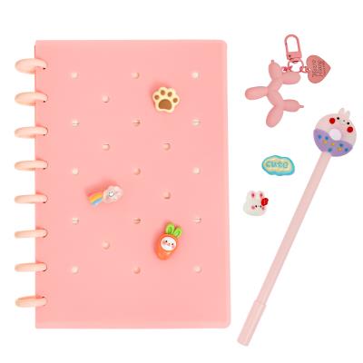 Opakowanie Zeszyt z wpinkami i akcesoriami pastel pink DPSG-011
