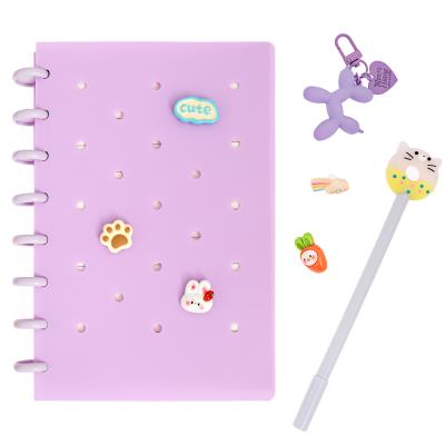 Opakowanie Zeszyt z wpinkami i akcesoriami pastel purple DPSG-008