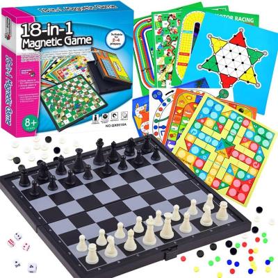 Opakowanie Zetaw gier planszowych 18w1 szachy