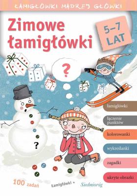 Zimowe łamigłówki. Łamigłówki mądrej główki. Autor: Michałowska Tamara. SmakLiter.pl Okładka książki Zimowe łamigłówki. Łamigłówki mądrej główki