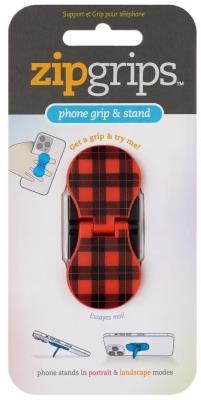 Opakowanie ZipGrip uchwyt na palce do telefonu Czerwona krat