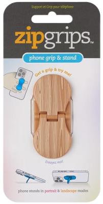 Opakowanie ZipGrip uchwyt na palce do telefonu Drewno