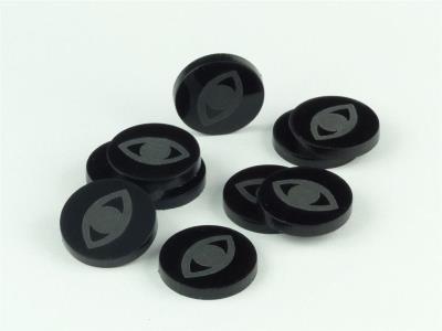 Opakowanie Znaczniki akrylowe czarne połysk - oko