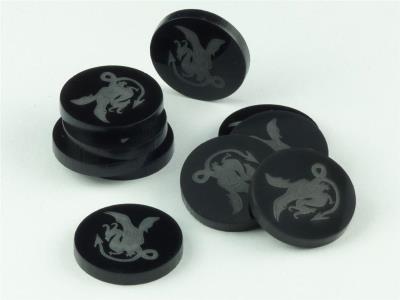 Opakowanie Znaczniki akrylowe czarne połysk - smok