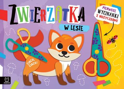 Okładka książki Zwierzątka w lesie. Wycinanki z nożyczkami