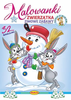 Zwierzątka- zimowe zabawy. Malowanki. Autor: Kruszewski Włodzimierz, Ernest Błędowski. SmakLiter.pl Okładka książki Zwierzątka- zimowe zabawy. Malowanki