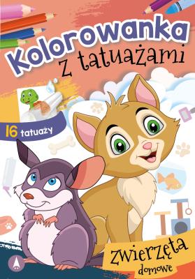 Okładka książki Zwierzęta domowe. Kolorowanka z tatuażami