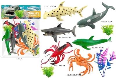 Opakowanie Zwierzęta morskie z akcesoriami 6szt