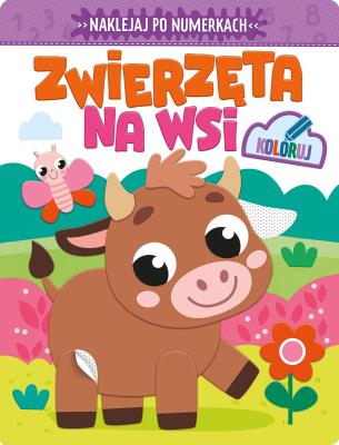 Okładka książki Zwierzęta na wsi. Naklejaj po numerkach