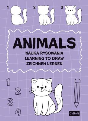 Zwierzęta. Nauka rysowania. Learning to draw. Autor: Opracowanie zbiorowe. SmakLiter.pl Okładka książki Zwierzęta. Nauka rysowania. Learning to draw