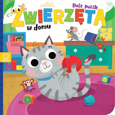 Zwierzęta w domu. Duże puzzle. Autor: Michalec Bogusław. SmakLiter.pl Okładka książki Zwierzęta w domu. Duże puzzle