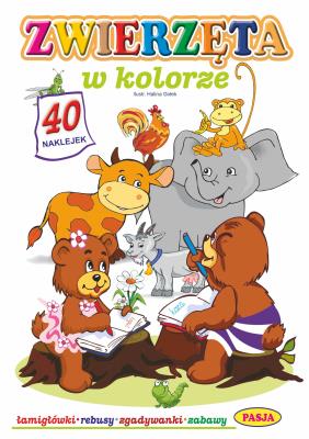 Zwierzęta w kolorze. Autor: Halina Gołek. SmakLiter.pl Okładka książki Zwierzęta w kolorze