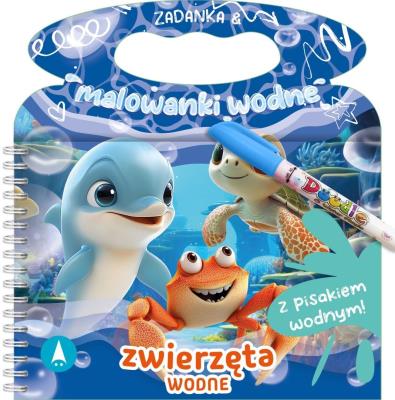 Okładka książki Zwierzęta wodne. Zadanka & malowanki wodne