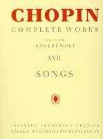 Chopin Complete Works XVII Pieśni. Autor: Ignacy Jan Paderewski, Ludwik Bronarski, Józef Tu. SmakLiter.pl Okładka książki Chopin Complete Works XVII Pieśni
