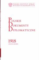 Okładka książki Polskie Dokumenty Dyplomatyczne 1918