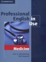 Okładka książki Professional English in Use Medicine