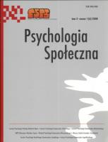 Opakowanie Psychologia społeczna numer 1 (1)2006