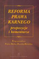 Opakowanie Reforma prawa karnego propozycje i komentarze
