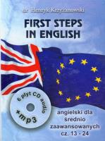 Okładka książki First steps in English cz.2 (13-24) Intens. kurs