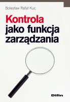 Okładka książki Kontrola jako funkcja zarządzania