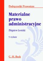 Materialne prawo administracyjne. Autor: Leoński Zbigniew. SmakLiter.pl Okładka książki Materialne prawo administracyjne