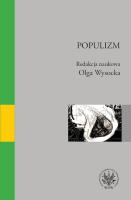 Populizm. Autor: Olga Wysocka (red.). SmakLiter.pl Okładka książki Populizm