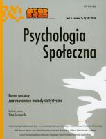 Opakowanie Psychologia społeczna 5 nr 2-3(14)2010