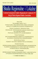 Opakowanie Studia Regionalne i Lokalne 3/2010