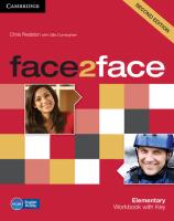 Okładka książki Face2face Elementary Workbook with key