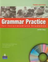 Grammar Practice for Intermediate Students with key + CD. Autor: Viney Brigit, Elaine F. Walker. SmakLiter.pl Okładka książki Grammar Practice for Intermediate Students with key + CD