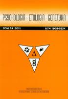 Opakowanie Psychologia Etologia Genetyka t.24/2011
