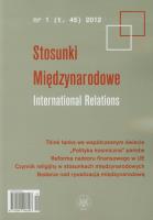 Opakowanie Stosunki Międzynarodowe (t.45) 2012