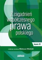 Z zagadnień współczesnego prawa polskiego. Autor: Mateusz Woiński. SmakLiter.pl Okładka książki Z zagadnień współczesnego prawa polskiego
