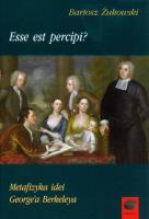 Esse est percipi?. Autor: Żukowski Bartosz. SmakLiter.pl Okładka książki Esse est percipi?