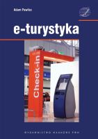 E-turystyka. Autor: Pawlicz Adam. SmakLiter.pl Okładka książki E-turystyka